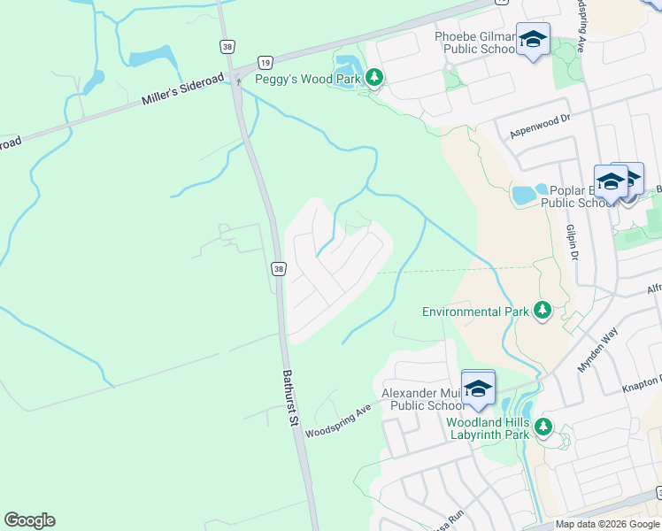 map of restaurants, bars, coffee shops, grocery stores, and more near 833 Elvidge Trail in Newmarket