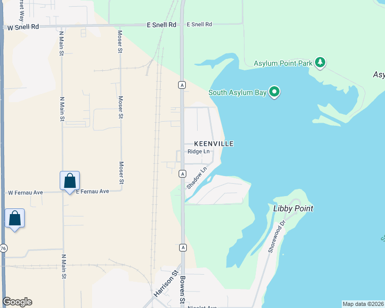 map of restaurants, bars, coffee shops, grocery stores, and more near 831 Ridge Lane in Oshkosh