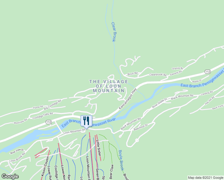 map of restaurants, bars, coffee shops, grocery stores, and more near 18 Big Rock Road in Lincoln