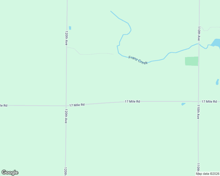 map of restaurants, bars, coffee shops, grocery stores, and more near 11720 17 Mile Road in Le Roy