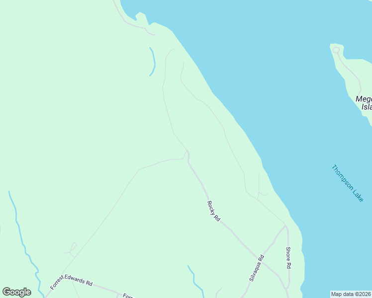 map of restaurants, bars, coffee shops, grocery stores, and more near 102 Rocky Road in Otisfield