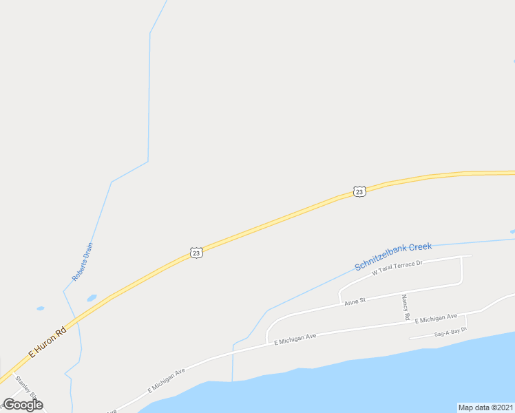 map of restaurants, bars, coffee shops, grocery stores, and more near 4437 East Huron Road in Au Gres