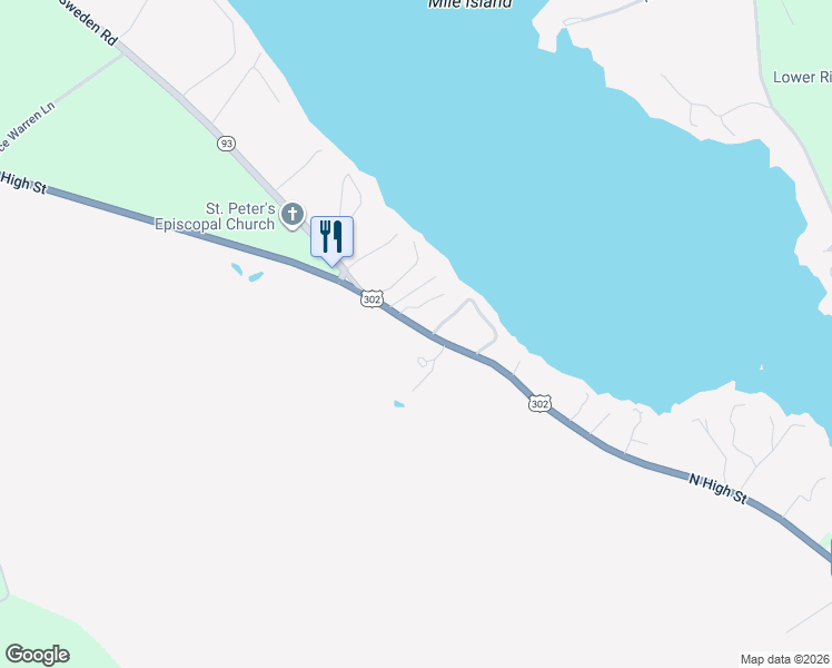 map of restaurants, bars, coffee shops, grocery stores, and more near 222 U.S. 302 in Bridgton