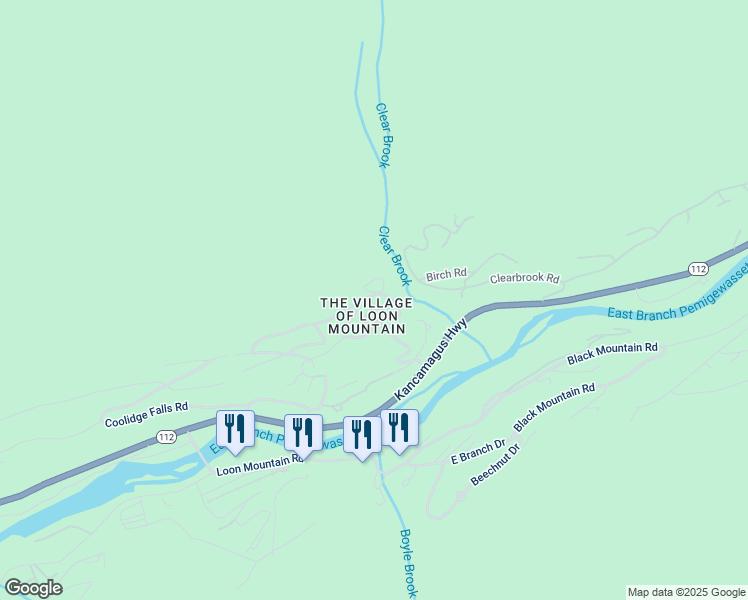 map of restaurants, bars, coffee shops, grocery stores, and more near 18-1 Big Rock Road in Lincoln