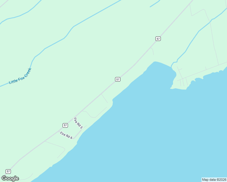 map of restaurants, bars, coffee shops, grocery stores, and more near 27178-27652 County Road 57 in Three Mile Bay