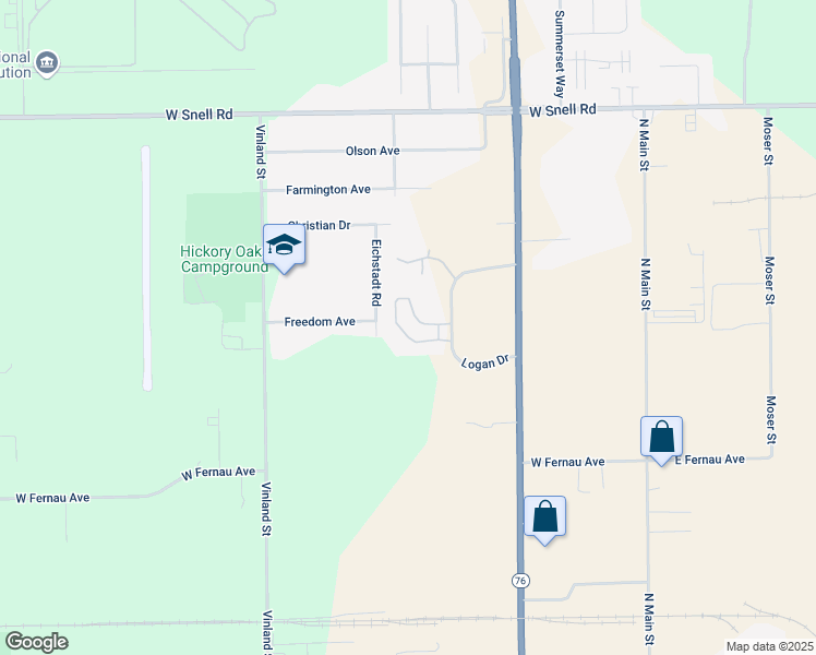 map of restaurants, bars, coffee shops, grocery stores, and more near 3329 Logan Drive in Oshkosh