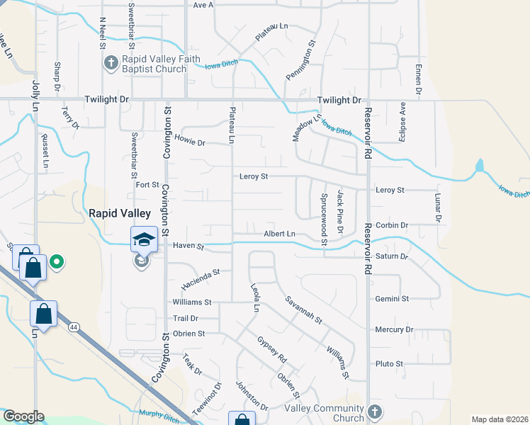 map of restaurants, bars, coffee shops, grocery stores, and more near 5083 Roberts Ct in Rapid City