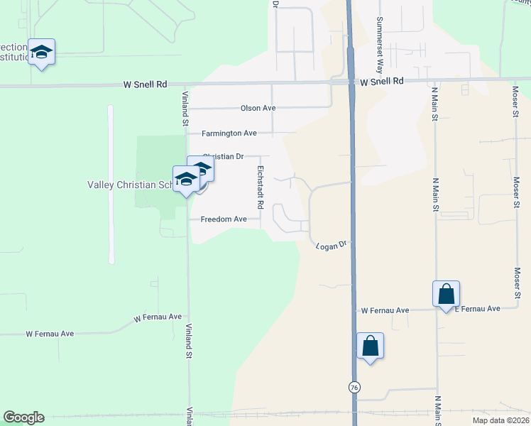 map of restaurants, bars, coffee shops, grocery stores, and more near 3408 Eichstadt Road in Oshkosh