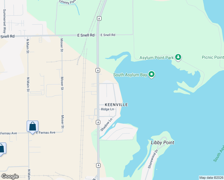 map of restaurants, bars, coffee shops, grocery stores, and more near 3360 Harbor Bay Road in Oshkosh