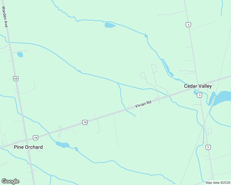 map of restaurants, bars, coffee shops, grocery stores, and more near 3404 Vivian Road in Newmarket