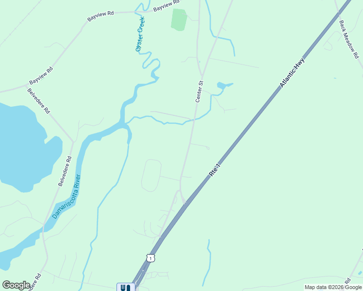 map of restaurants, bars, coffee shops, grocery stores, and more near 52 Center Street in Damariscotta
