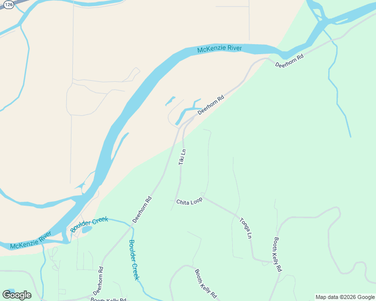 map of restaurants, bars, coffee shops, grocery stores, and more near 88205 Tiki Lane in Springfield