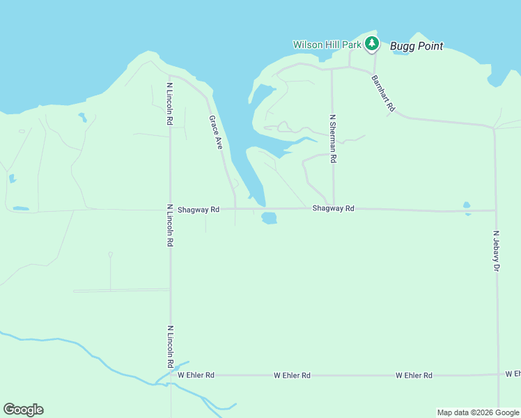 map of restaurants, bars, coffee shops, grocery stores, and more near 6166 Shagway Road in Ludington