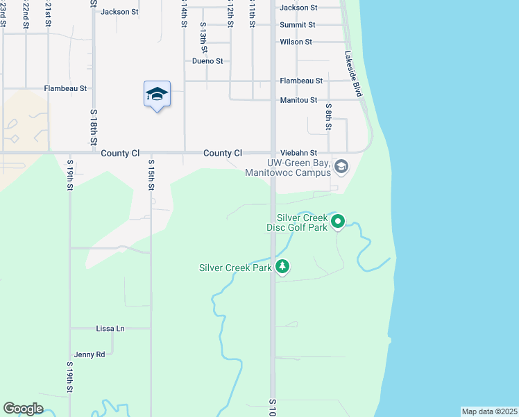 map of restaurants, bars, coffee shops, grocery stores, and more near 2902 S 10th St in Manitowoc