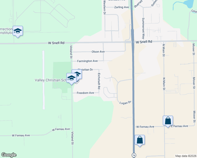 map of restaurants, bars, coffee shops, grocery stores, and more near 3459 Eichstadt Road in Oshkosh