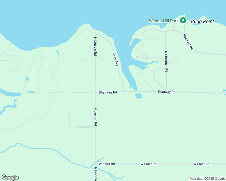 map of restaurants, bars, coffee shops, grocery stores, and more near 6300 Shagway Road in Ludington
