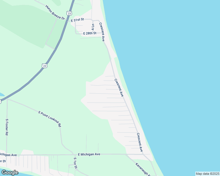 map of restaurants, bars, coffee shops, grocery stores, and more near 5380 East 15th Street in Au Gres