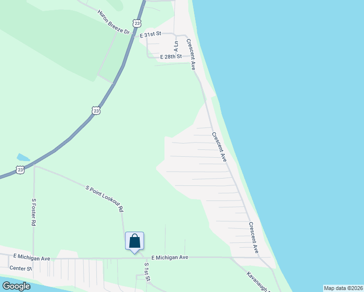 map of restaurants, bars, coffee shops, grocery stores, and more near 5272-5350 East 16th Street in Au Gres