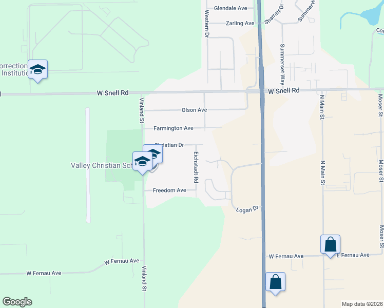 map of restaurants, bars, coffee shops, grocery stores, and more near 3459 Eichstadt Road in Oshkosh
