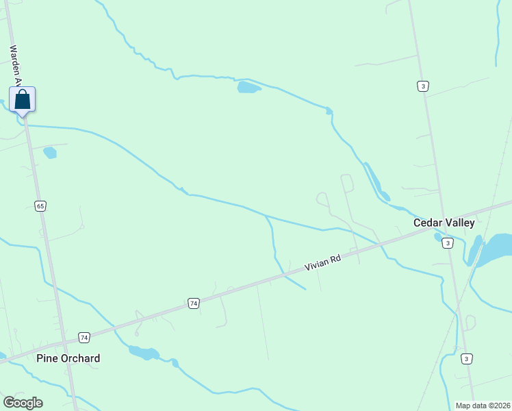 map of restaurants, bars, coffee shops, grocery stores, and more near 3404 Vivian Road in Newmarket