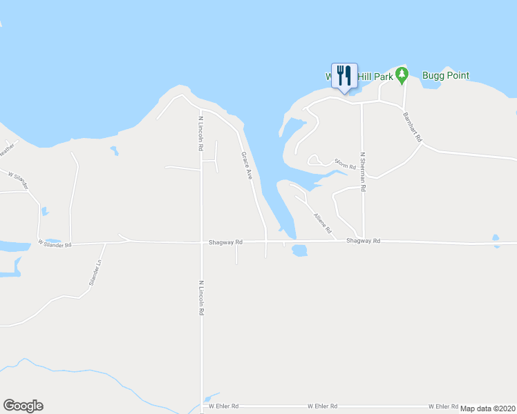 map of restaurants, bars, coffee shops, grocery stores, and more near 5969 Grace Avenue in Ludington