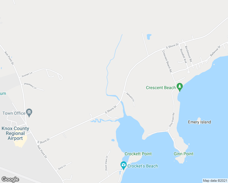 map of restaurants, bars, coffee shops, grocery stores, and more near 363 South Shore Drive in Owls Head