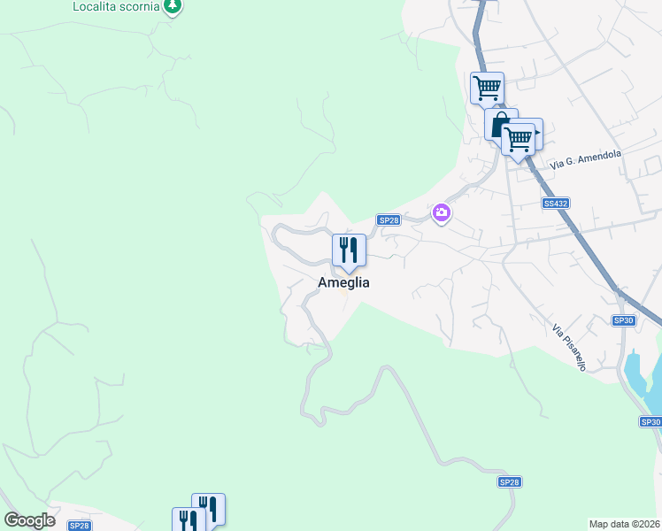 map of restaurants, bars, coffee shops, grocery stores, and more near in Ameglia