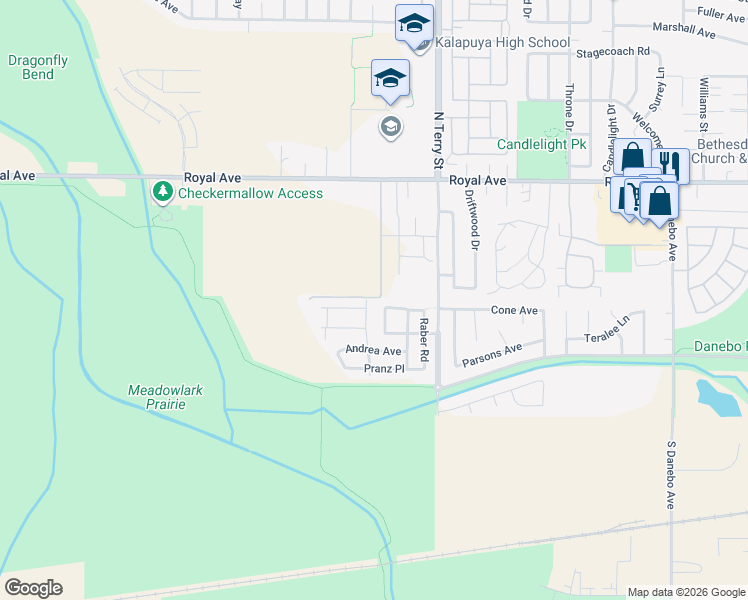 map of restaurants, bars, coffee shops, grocery stores, and more near 5483 Gould Avenue in Eugene