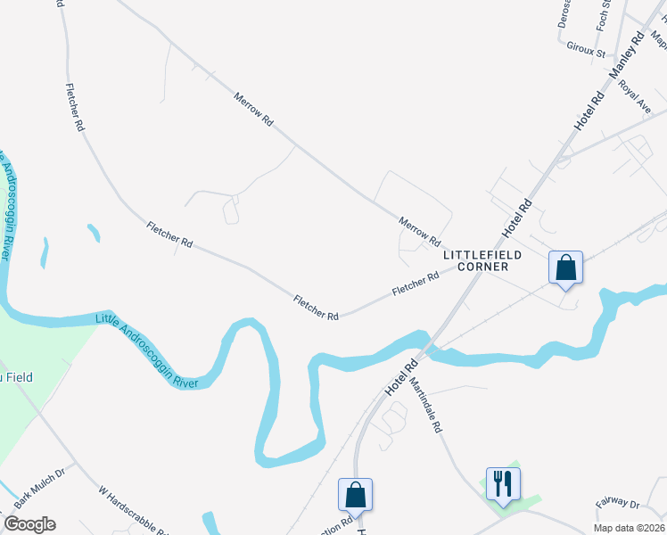 map of restaurants, bars, coffee shops, grocery stores, and more near 175 Fletcher Road in Auburn