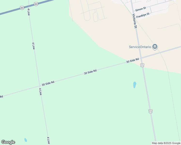 map of restaurants, bars, coffee shops, grocery stores, and more near 485201 30 Side Road in Dufferin County