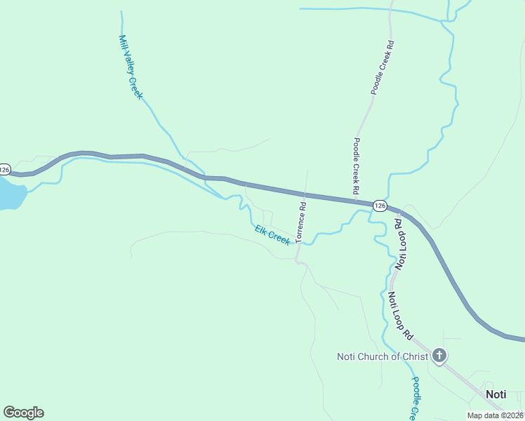 map of restaurants, bars, coffee shops, grocery stores, and more near 22124 Oregon 126 in Noti