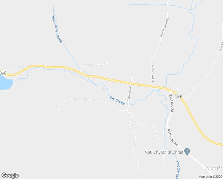 map of restaurants, bars, coffee shops, grocery stores, and more near 22124 Oregon 126 in Noti