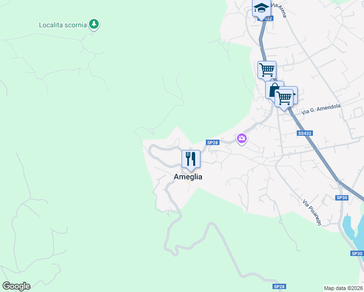 map of restaurants, bars, coffee shops, grocery stores, and more near in Ameglia