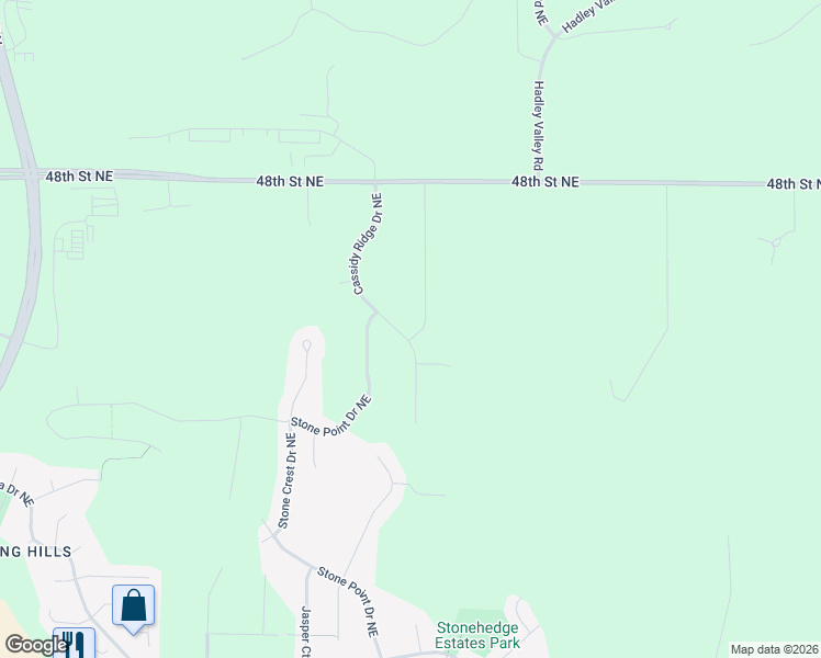 map of restaurants, bars, coffee shops, grocery stores, and more near 4412 Cassidy Ridge Drive Northeast in Rochester
