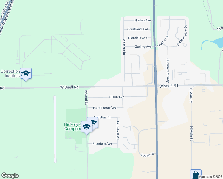 map of restaurants, bars, coffee shops, grocery stores, and more near 975 West Snell Road in Oshkosh