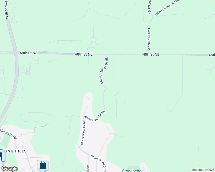 map of restaurants, bars, coffee shops, grocery stores, and more near 4412 Cassidy Ridge Drive Northeast in Rochester