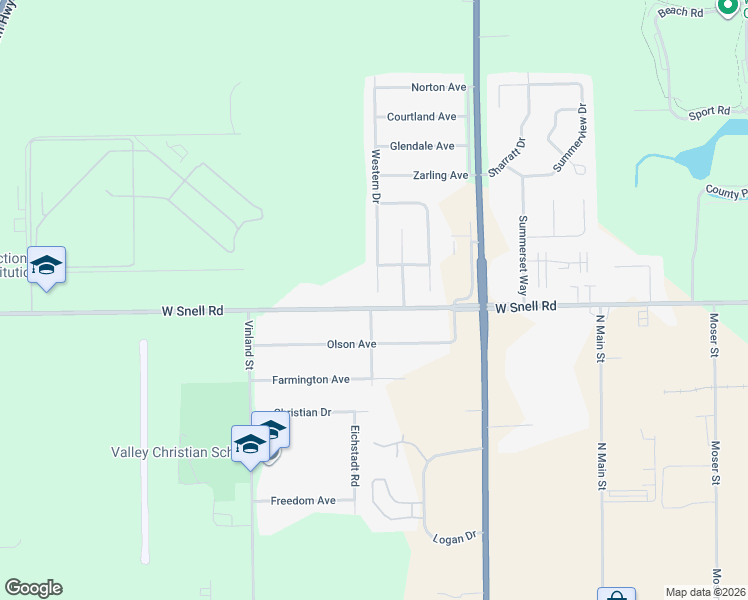map of restaurants, bars, coffee shops, grocery stores, and more near 3715 Western Court in Oshkosh