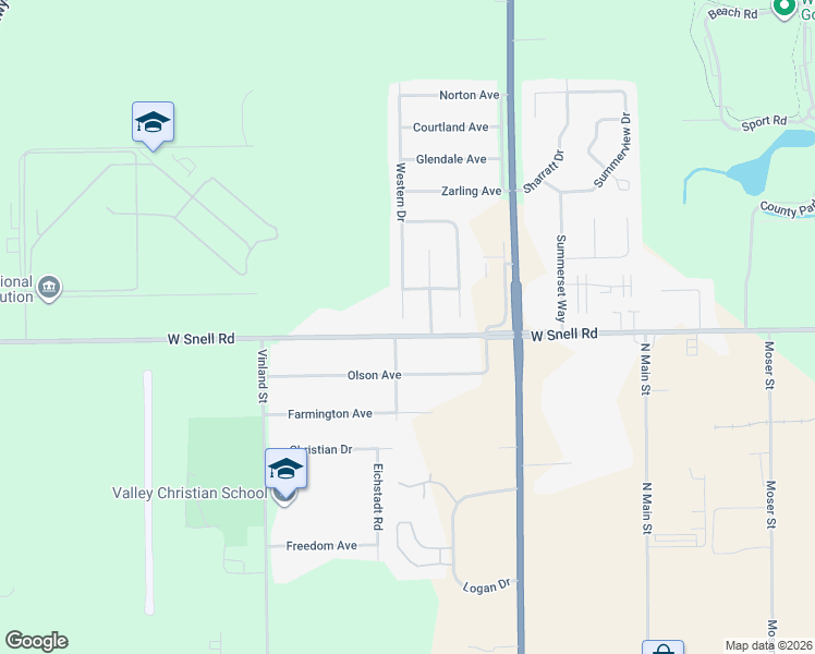 map of restaurants, bars, coffee shops, grocery stores, and more near 3715 Western Court in Oshkosh