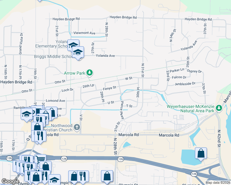 map of restaurants, bars, coffee shops, grocery stores, and more near 2072-2088 North 31st Street in Springfield