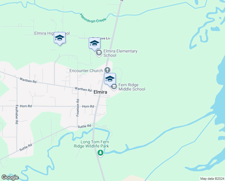 map of restaurants, bars, coffee shops, grocery stores, and more near 88831 Territorial Highway in Elmira