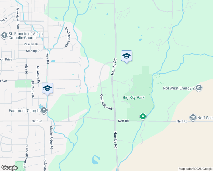 map of restaurants, bars, coffee shops, grocery stores, and more near 62508 Quail Ridge Road in Bend