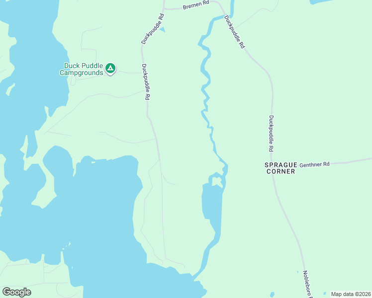 map of restaurants, bars, coffee shops, grocery stores, and more near 398 Duckpuddle Road in Nobleboro