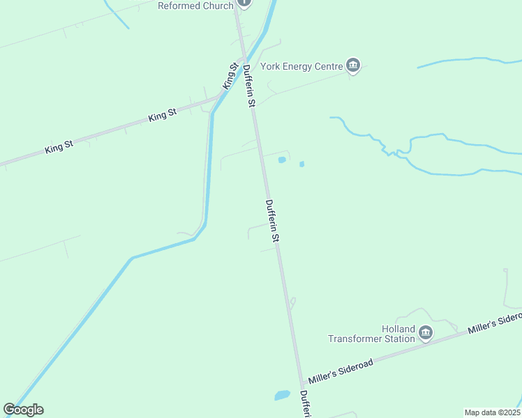 map of restaurants, bars, coffee shops, grocery stores, and more near 18580 Dufferin Street in Newmarket