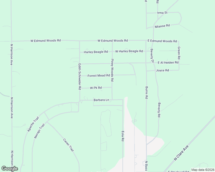 map of restaurants, bars, coffee shops, grocery stores, and more near 214 W Park Rd in Harrison