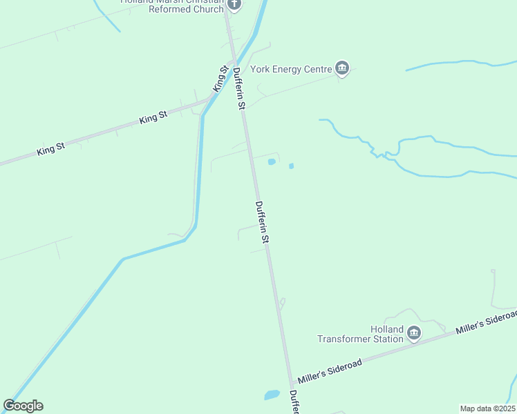 map of restaurants, bars, coffee shops, grocery stores, and more near 18580 Dufferin Street in Newmarket