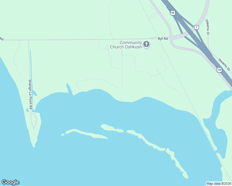 map of restaurants, bars, coffee shops, grocery stores, and more near 2525 Edgewood Ln in Oshkosh