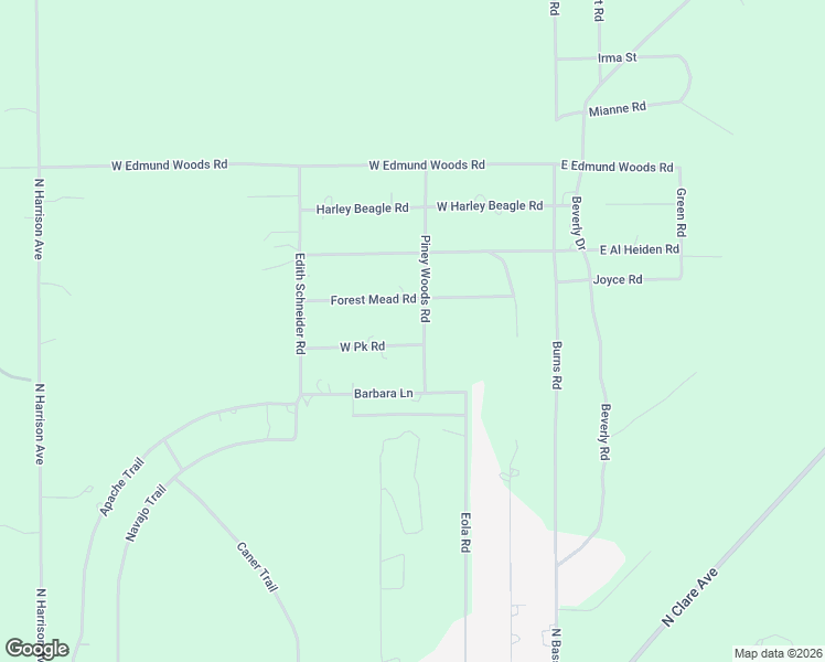 map of restaurants, bars, coffee shops, grocery stores, and more near 214 W Park Rd in Harrison