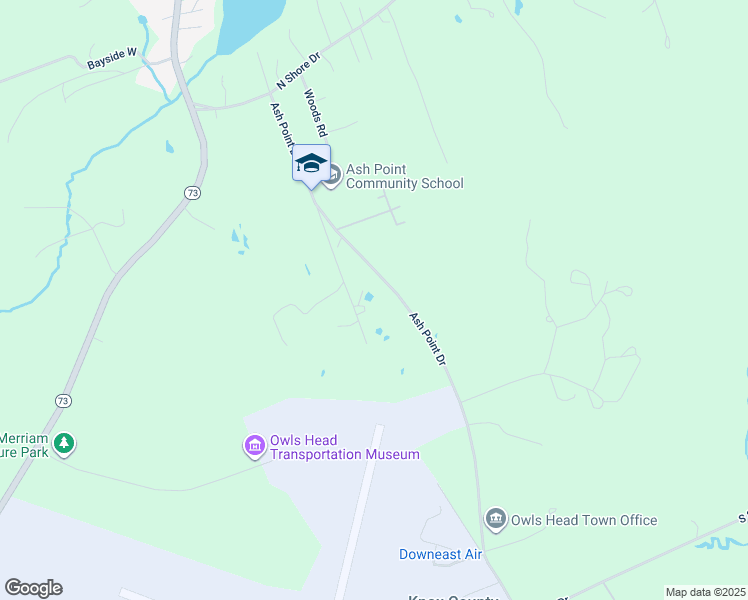 map of restaurants, bars, coffee shops, grocery stores, and more near 40 Smalls Lane in Owls Head