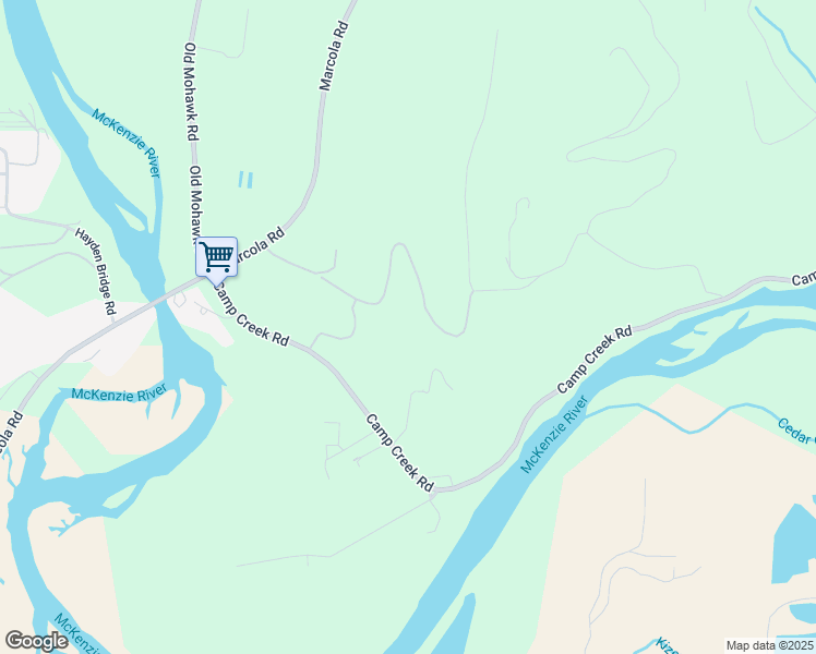 map of restaurants, bars, coffee shops, grocery stores, and more near 35515 High Ranch Dr in Springfield