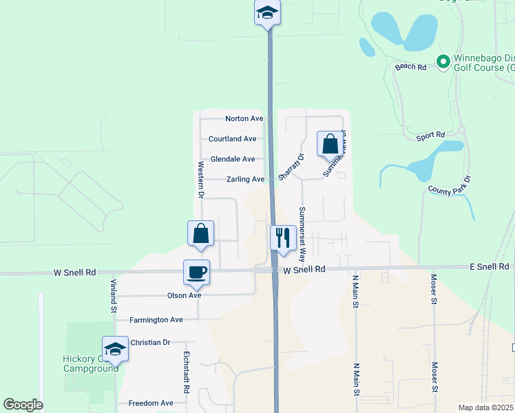 map of restaurants, bars, coffee shops, grocery stores, and more near 3867-3999 Jackson Street in Oshkosh